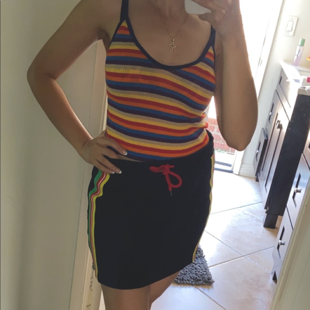 Rainbow spaghetti strap shirt perfect for pride month! Size Medium